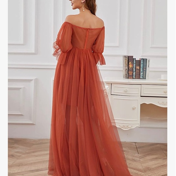 Ever-Pretty Women's Off-Shoulder A-line Tulle Maternity Dress - Picture 3 of 3